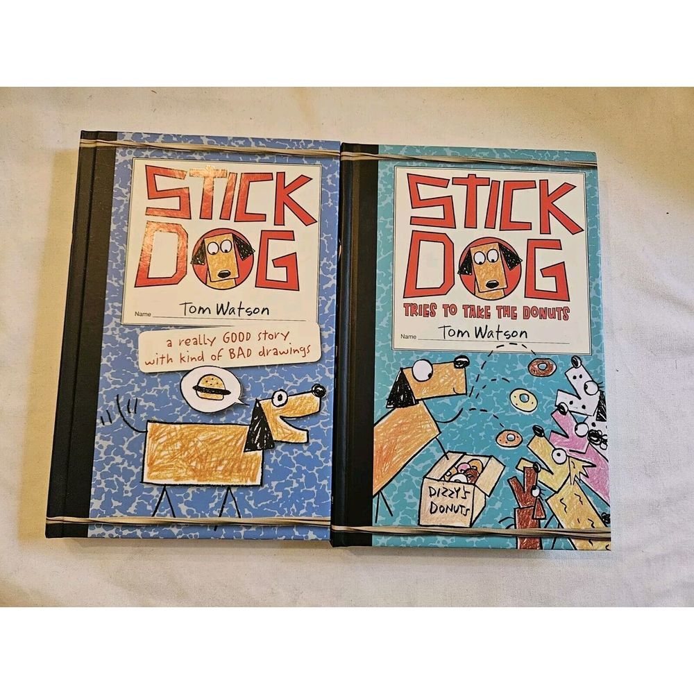 Stick Dog By Tom Watson Lot Of 2‎ Hard Bound VG Condition Harper Collins Books